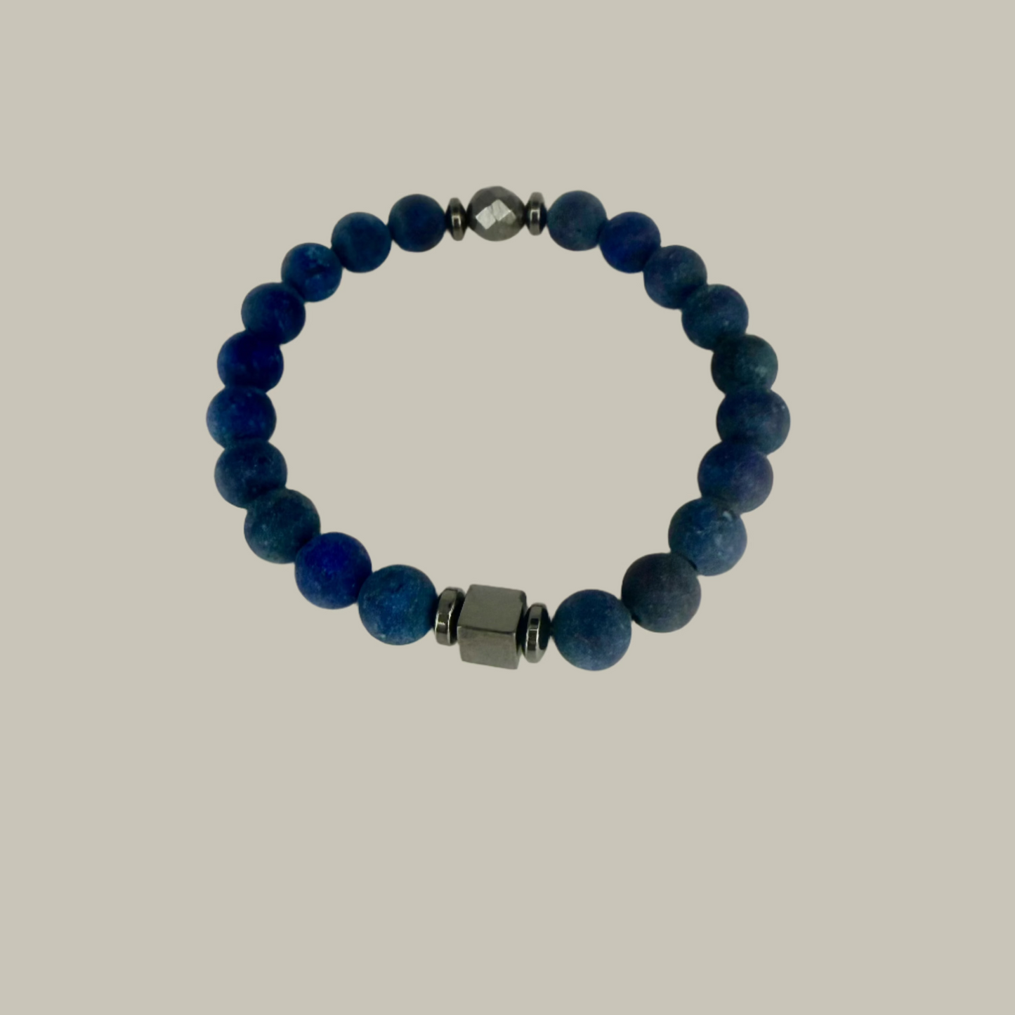 Natural stone, blue beads bracelet