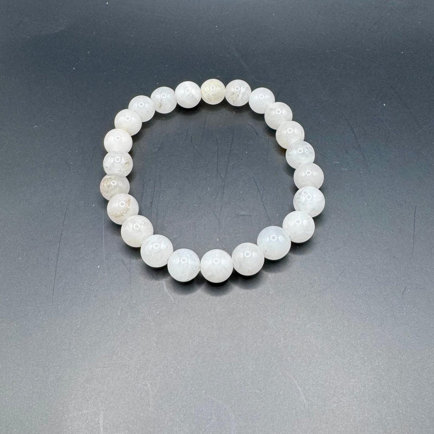 Natural Stone Beaded Bracelet - White