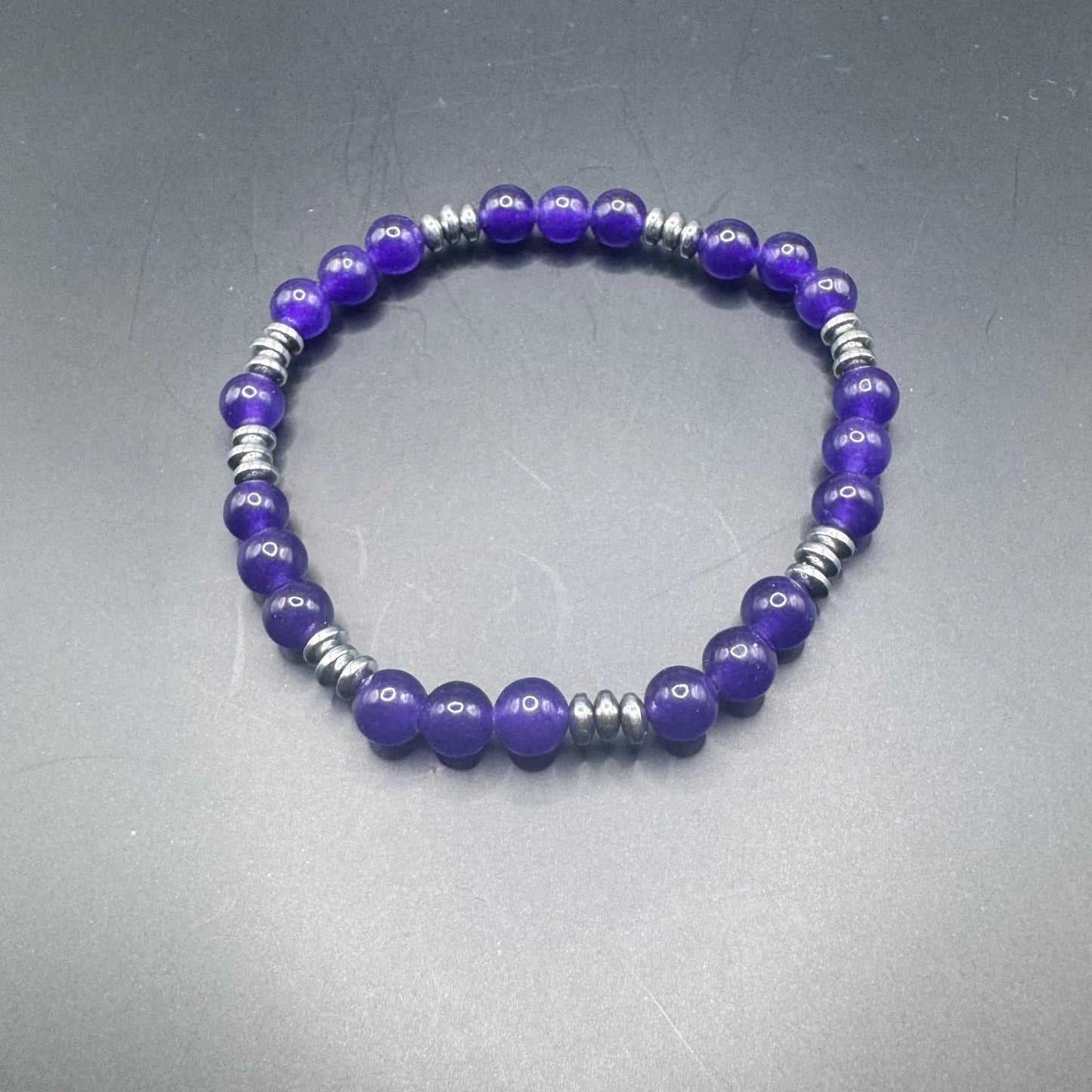 Natural Stone Beaded Bracelet - Ocean Blue